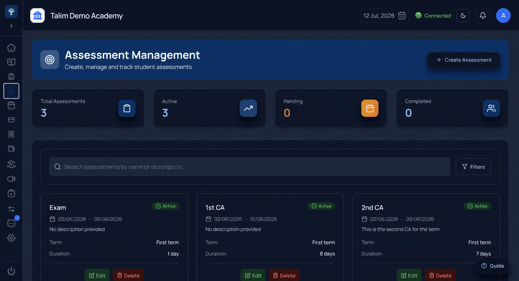 Assessments: Teaching workflows